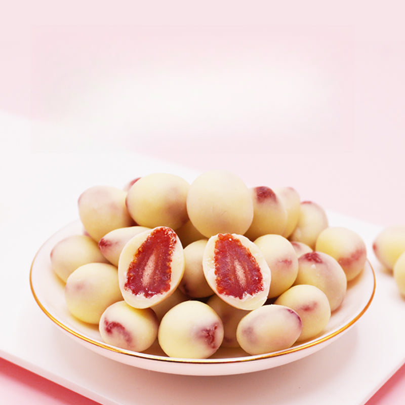 Milk Chocolate Coated Strawberry Cream Spheres – 90g Box(3.17 oz)